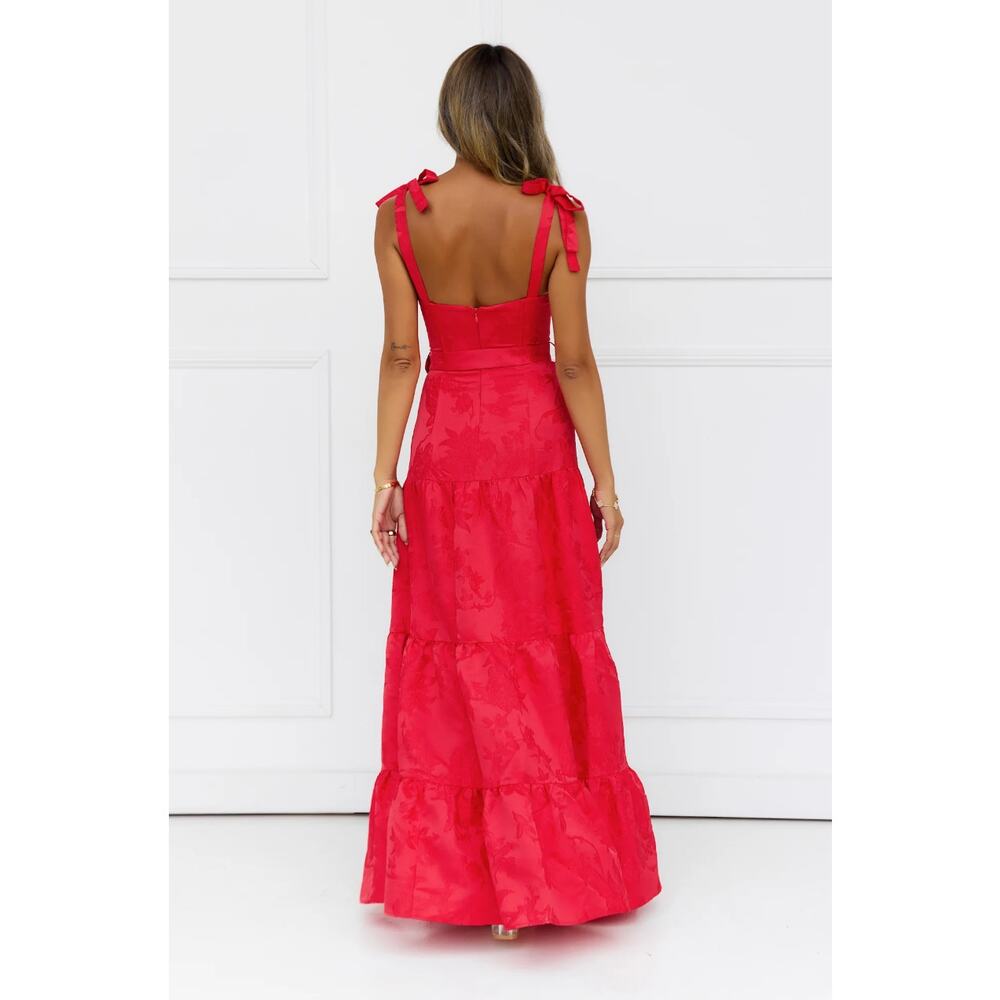 HELLO MOLLY Blaze Of Passion Maxi Dress Red Sz M/US 6 NWT $156 {3U21} - Picture 5 of 5